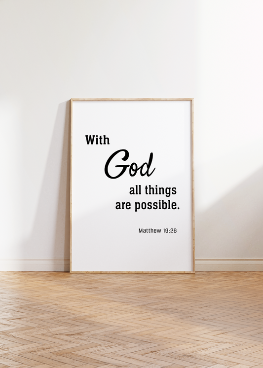 With God All Things Are Possible