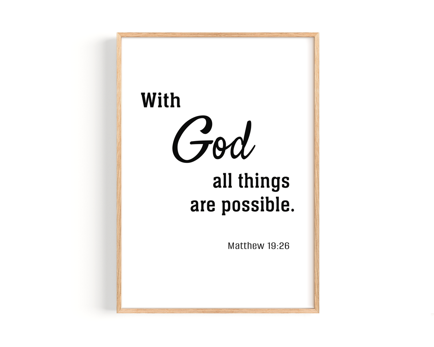 With God All Things Are Possible