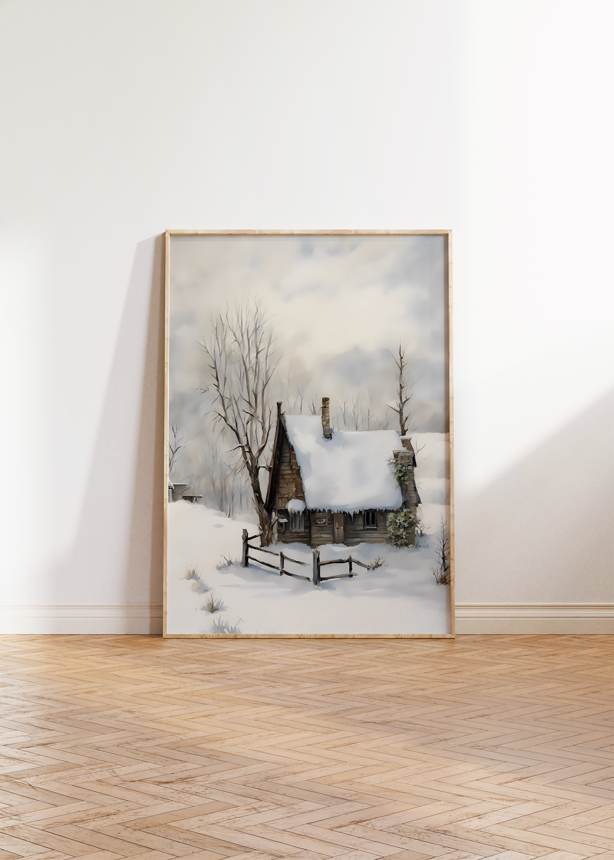 Rustic Winter Painting