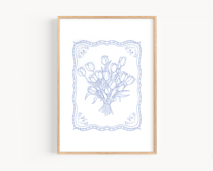 Vintage Flower Drawing