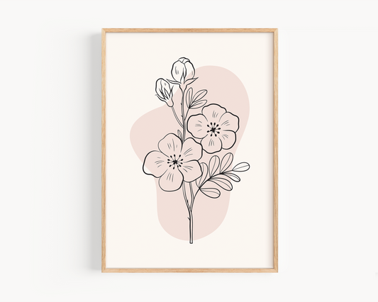 Boho Abstract Flower