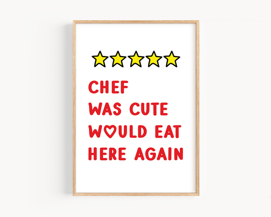 Chef was cute Kitchen Decor