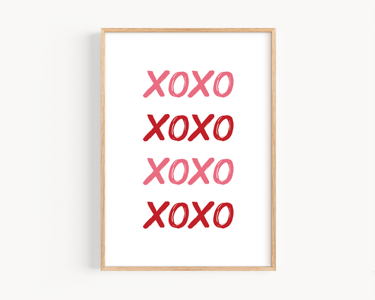 XOXO Print Pink and Red