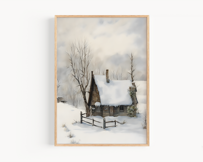 Rustic Winter Painting