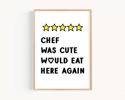 Chef was cute Kitchen Decor