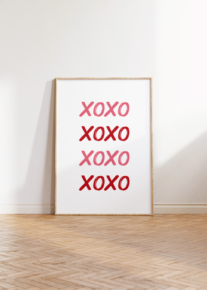 XOXO Print Pink and Red