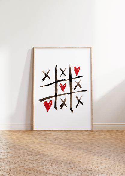 Tic Tac Toe, Lucky Girl Art