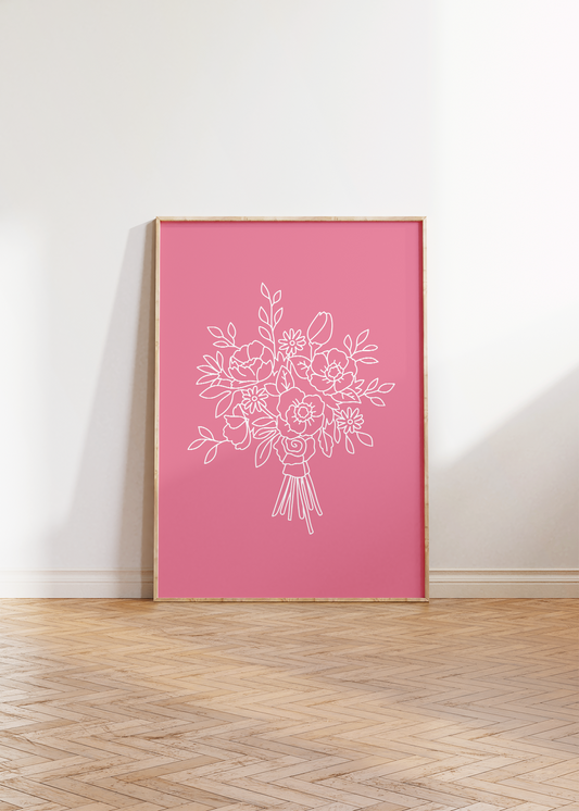 Vintage Flower Drawing