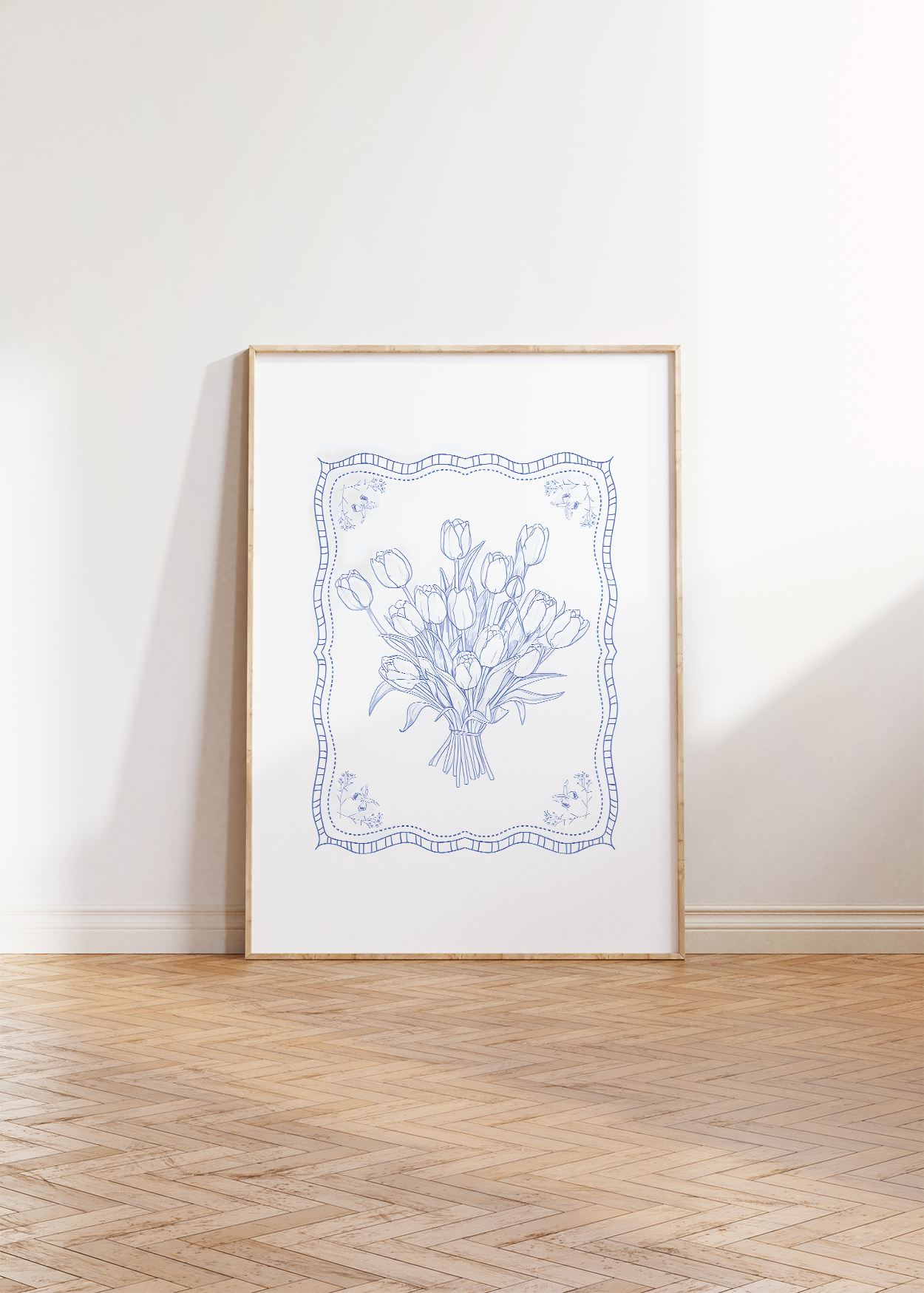 Vintage Flower Drawing